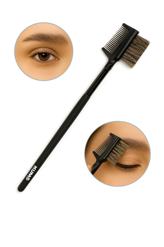 KUM Beauty Tools Eyebrow & Lash Brush – Professional 2-in-1 Grooming Tool